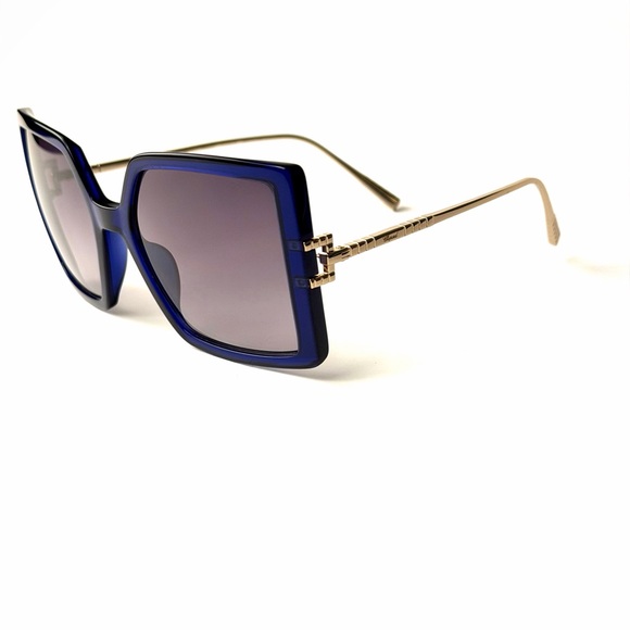 Chopard SCH 334 06NA Blue  Gold  Sunglasses Tight Fit Authentic Titanium SCH334 main image 8